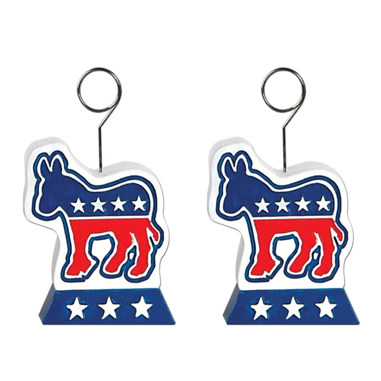 Beistle 6oz. Democratic Photo & Balloon Holder, 2ct.